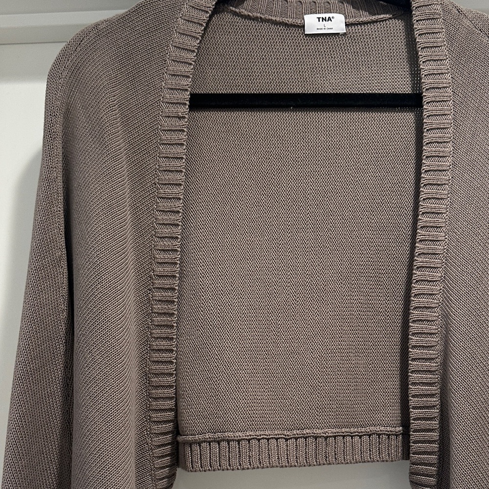 Aritzia TNA Women's Taupe Sweater Cardigan - Picture 3 of 5